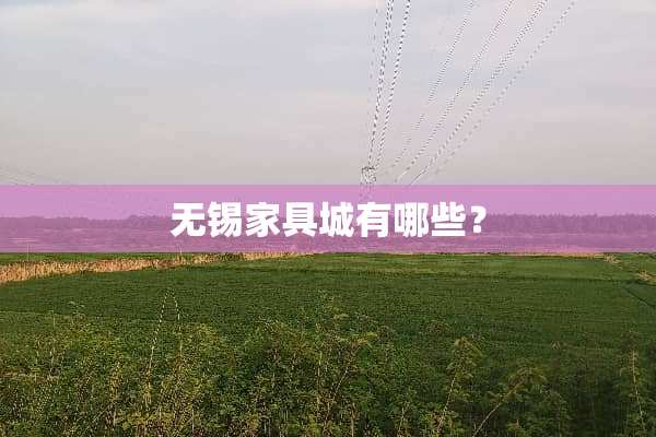 无锡家具城有哪些？