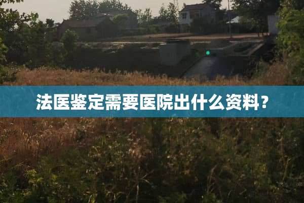 法医鉴定需要医院出什么资料？
