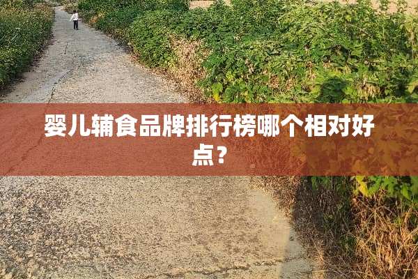 婴儿辅食品牌排行榜哪个相对好点？