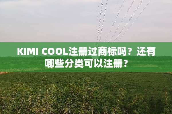 KIMI COOL注册过商标吗？还有哪些分类可以注册？