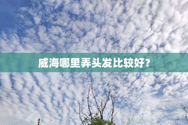 威海哪里弄头发比较好？