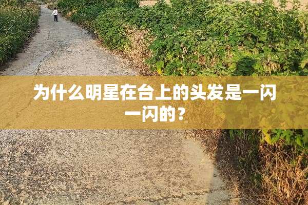 为什么明星在台上的头发是一闪一闪的？
