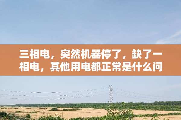三相电，突然机器停了，缺了一相电，其他用电都正常是什么问题？求高人指点！