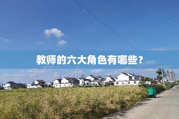 教师的六大角色有哪些？
