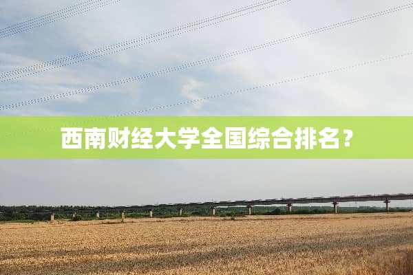 西南财经大学全国综合排名？