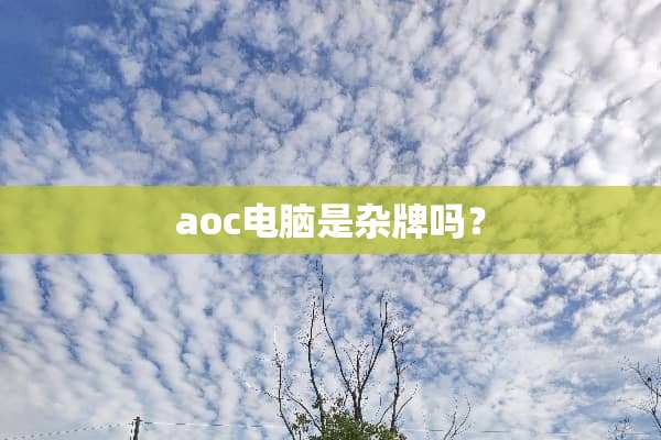 aoc电脑是杂牌吗？