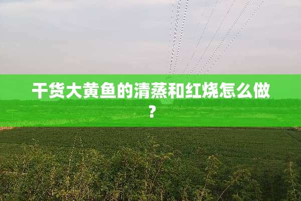 干货大黄鱼的清蒸和红烧怎么做？