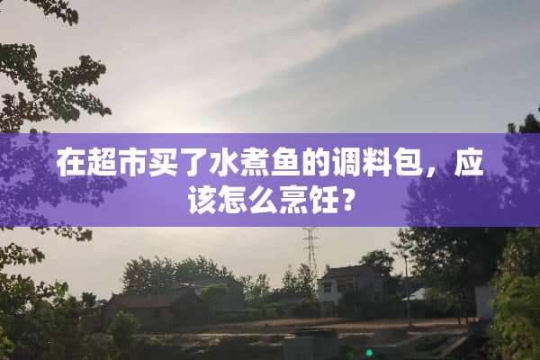 在超市买了水煮鱼的调料包，应该怎么烹饪？
