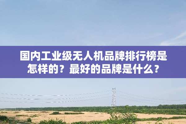 国内工业级无人机品牌排行榜是怎样的？最好的品牌是什么？
