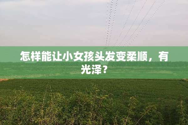 怎样能让小女孩头发变柔顺，有光泽？