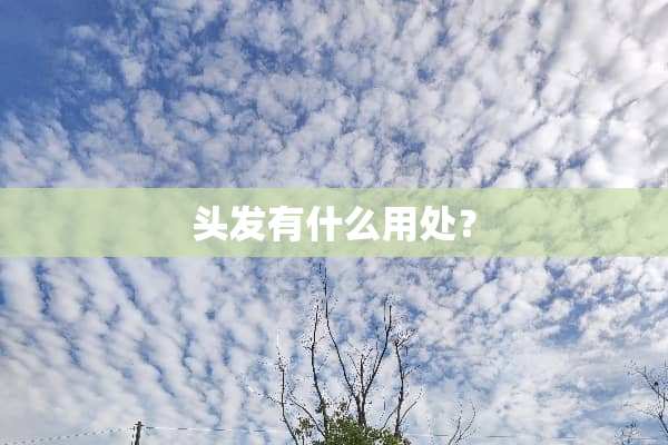 头发有什么用处？