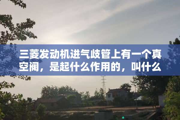 三菱发动机进气歧管上有一个真空阀，是起什么作用的，叫什么名字呀？