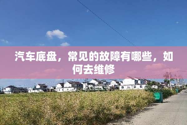汽车底盘，常见的故障有哪些，如何去维修