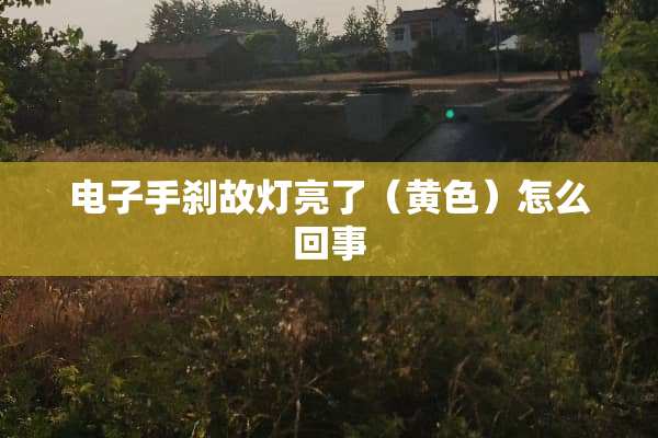 电子手刹故灯亮了（**）怎么回事