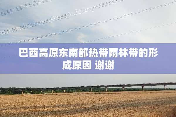 巴西高原东南部热带雨林带的形成原因 谢谢