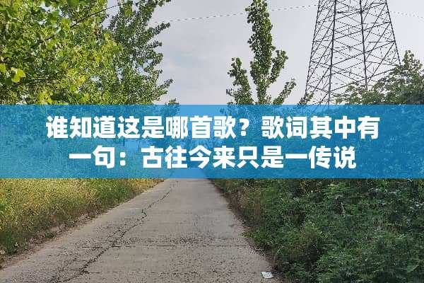 谁知道这是哪首歌？歌词其中有一句：古往今来只是一传说
