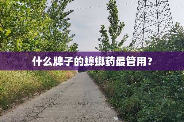 什么牌子的蟑螂药最管用？