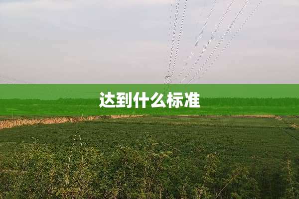 达到什么标准