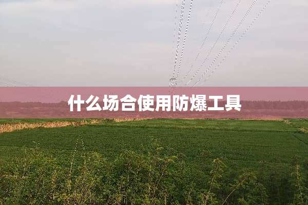 什么场合使用防爆工具