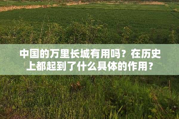中国的**长城有用吗？在历史上都起到了什么具体的作用？