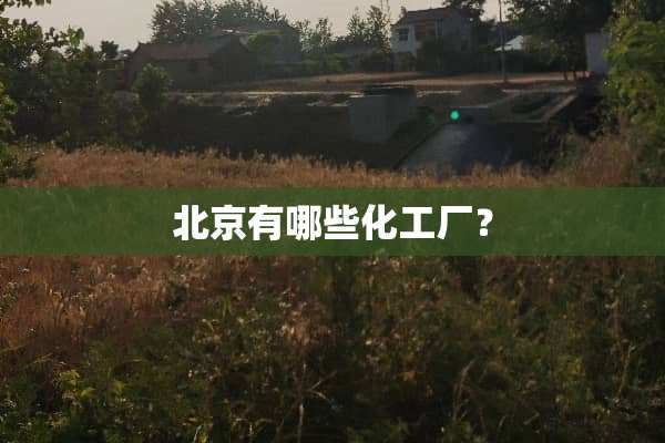 北京有哪些化工厂？