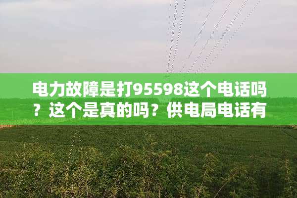电力故障是打95598这个电话吗？这个是真的吗？供电局电话有直线的吗？