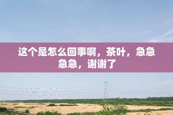 这个是怎么回事啊，茶叶，急急急急，谢谢了