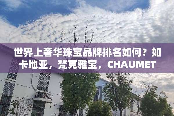 世界上奢华珠宝品牌排名如何？如卡地亚，梵克雅宝，CHAUMET等~？