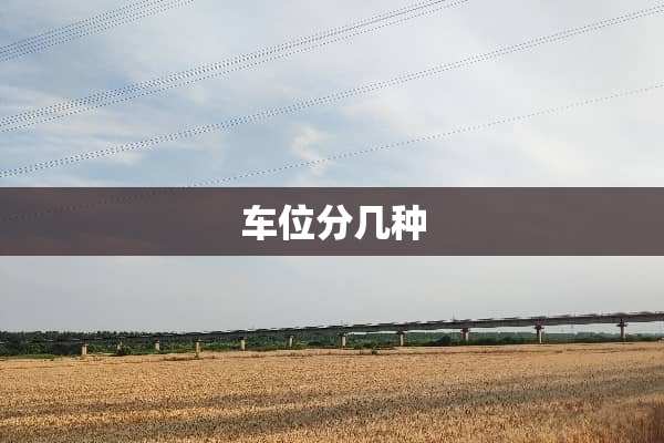 车位分几种