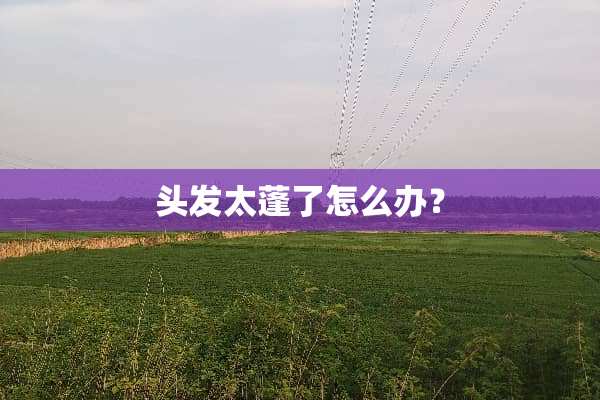 头发太蓬了怎么办？