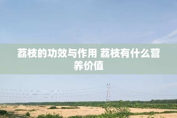 荔枝的功效与作用 荔枝有什么营养价值