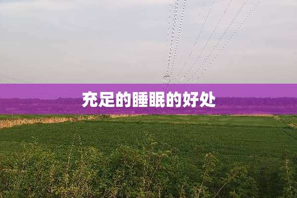 充足的睡眠的好处