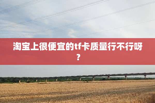 淘宝上很便宜的tf卡质量行不行呀？