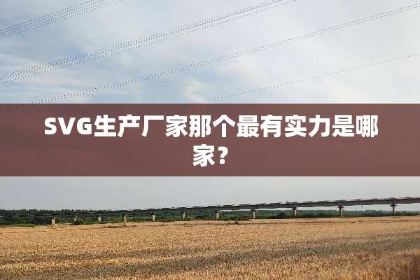 SVG生产厂家那个最有实力是哪家？