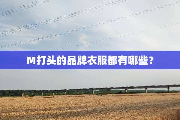 M打头的品牌衣服都有哪些？