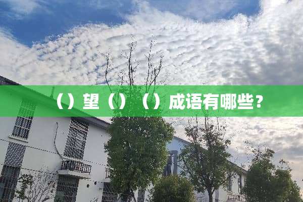 （）望（）（）成语有哪些？
