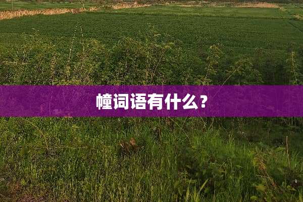幢词语有什么？