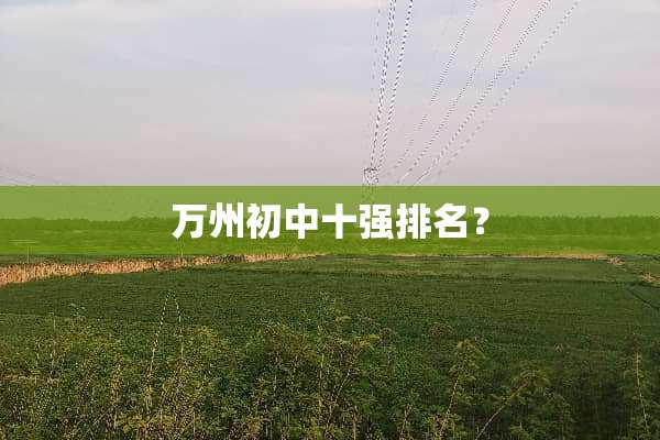 万州初中十强排名？