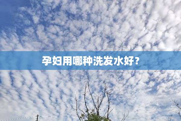 孕妇用哪种洗发水好？