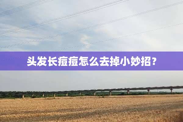 头发长痘痘怎么去掉小妙招？