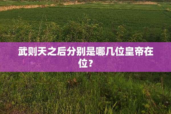 武则天之后分别是哪几位皇帝在位？