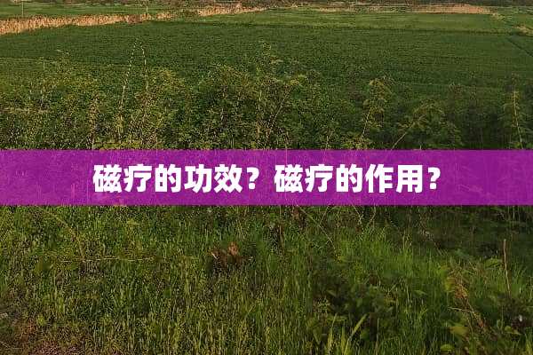 磁疗的功效？磁疗的作用？