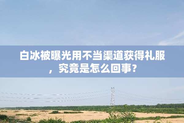 **被曝光用不当渠道获得礼服，究竟是怎么回事？