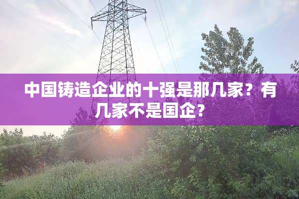 中国铸造企业的十强是那几家？有几家不是国企？