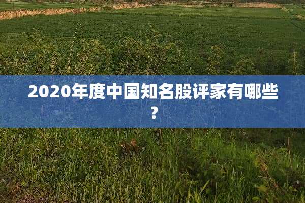 2020年度中国知名股评家有哪些？