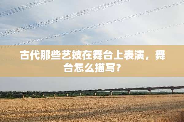 古代那些艺妓在舞台上表演，舞台怎么描写？