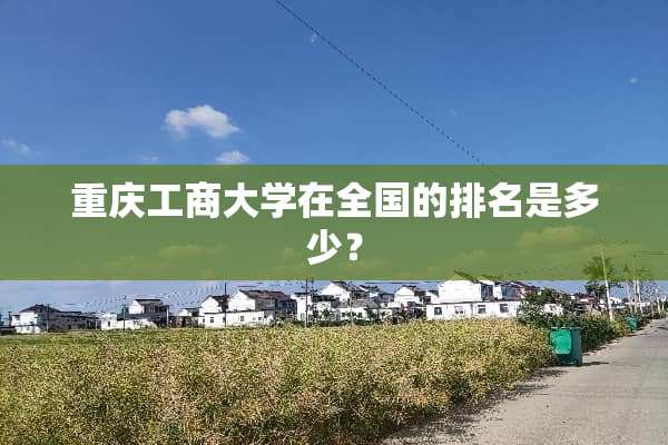 重庆工商大学在全国的排名是多少？