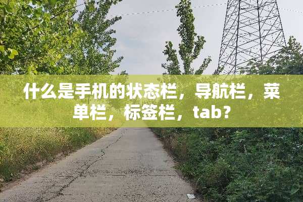 什么是手机的状态栏，导航栏，菜单栏，标签栏，tab？