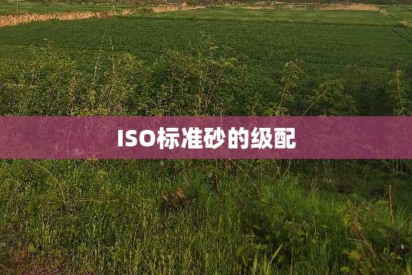 ISO标准砂的级配