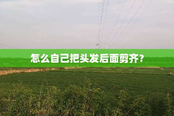 怎么自己把头发后面剪齐？